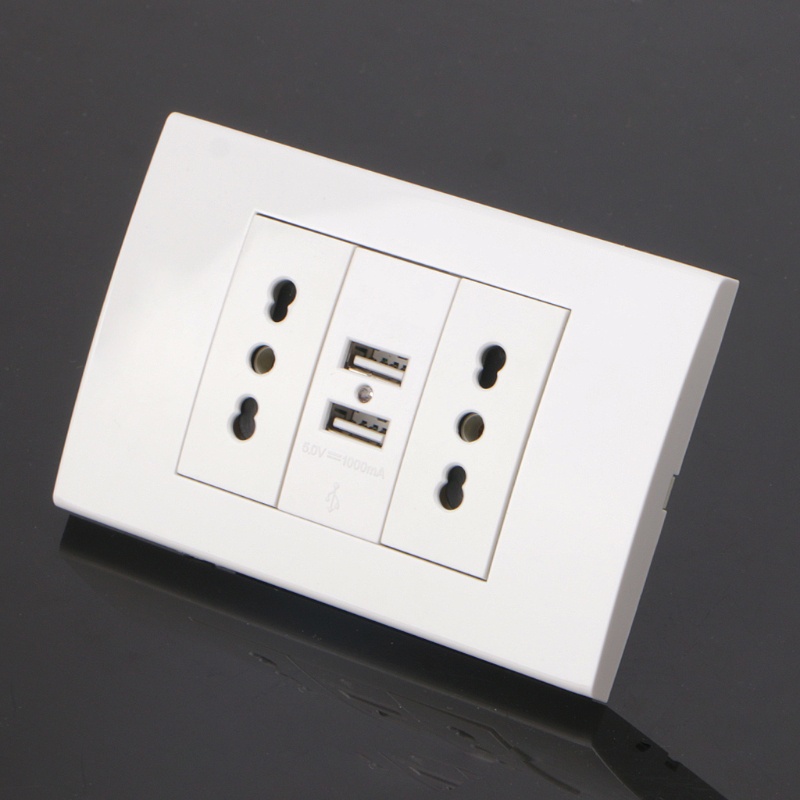 Tường WER 16AỔ Cắm Điện Hai Cổng USB 5V
