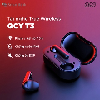 Tai Nghe Không Dây Bluetooth QCY T3 TWS Cảm Ứng Mic Đôi Chống Ồn Cho Android/iPhone - Bảo hành 12 tháng