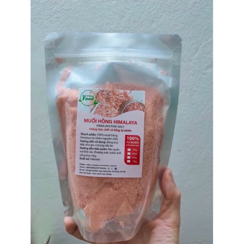 1kg Muối hồng Himalaya nhập khẩu Pakistan loại hạt mịn.