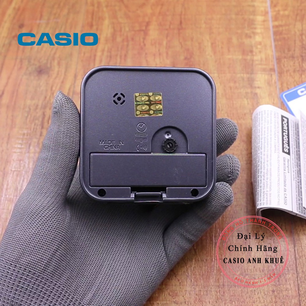Đồng hồ để bàn Casio TQ-158S-1DF có báo thức, dạ quang (7.8 x 7.4 x 4.5 cm)