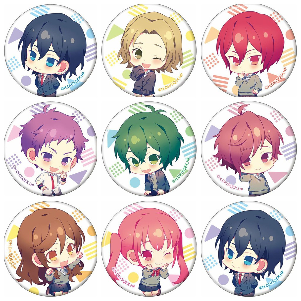 Huy hiệu cài áo IN HÌNH Horimiya anime chibi dễ thương tiện lợi 02