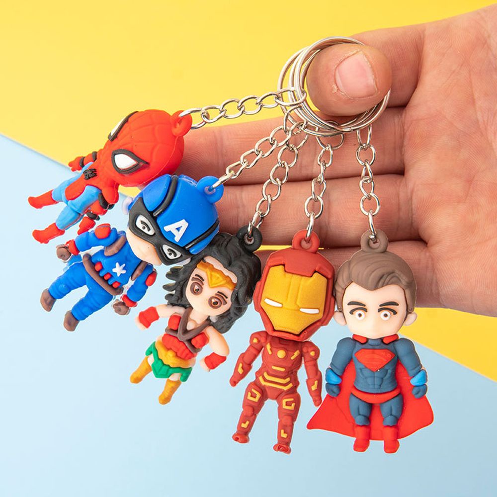 Móc Khóa Hình Siêu Anh Hùng Marvel / Người Nhện / Người Sắt / Người Nhện / Captain America Độc Đáo Cho Trẻ Em