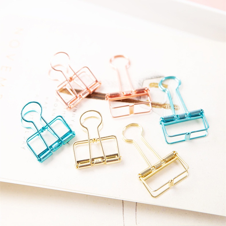 Kẹp kim loại đánh dấu trang bằng kim loại nhiều màu sắc 19mm 32mm