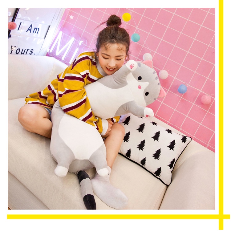 Đồ Chơi Nhồi Gấu Bông Mèo Dài Phim Hoạt Hình Ngủ Ôm Búp Bê Teddy Kids Đi Cùng Cô Gái Lễ Hội Quà Sinh Nhật
