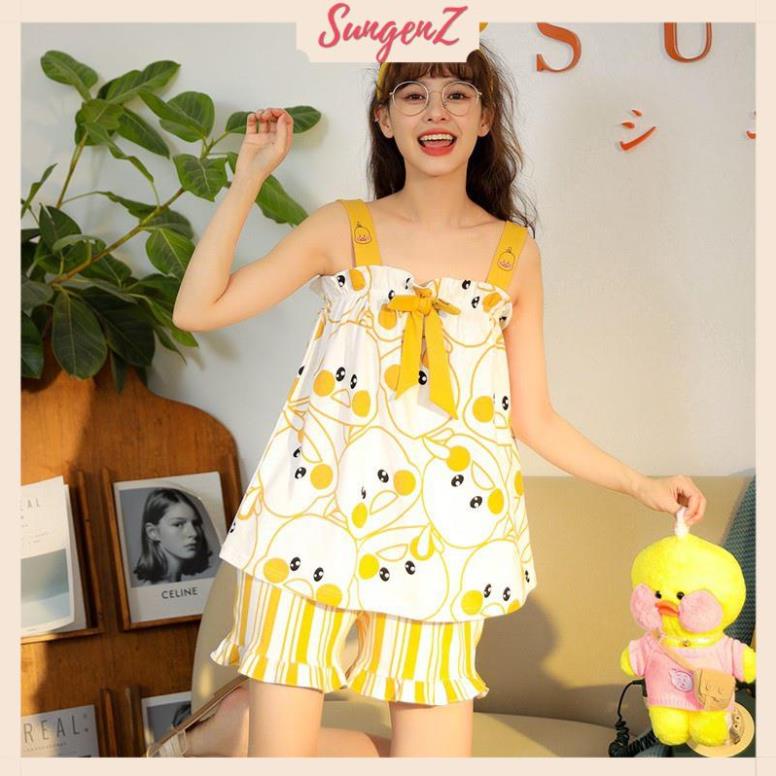 Bộ ngủ nữ 2 dây tiểu thư dễ thương ulzzang hàn quốc C39