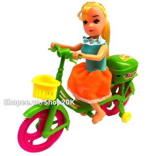 Búp bê chạy xe đạp (rút dây, nhiều mẫu)