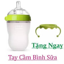 Bình sữa silicon tặng kèm núm ti thay thế