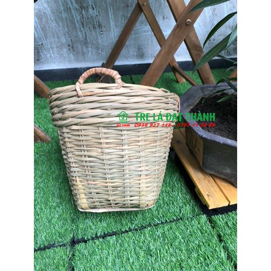 Giỏ tre cần xé tre, giỏ trồng cúc mâm xôi và trang trí