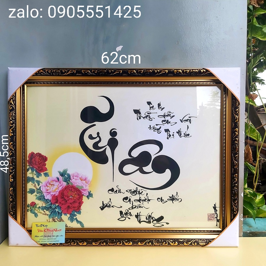Thư pháp TRI ÂN Thầy cô. Quà tặng 20/11, 8/3, 20/10,  sinh nhật, tết. Tranh treo tường, trang trí.