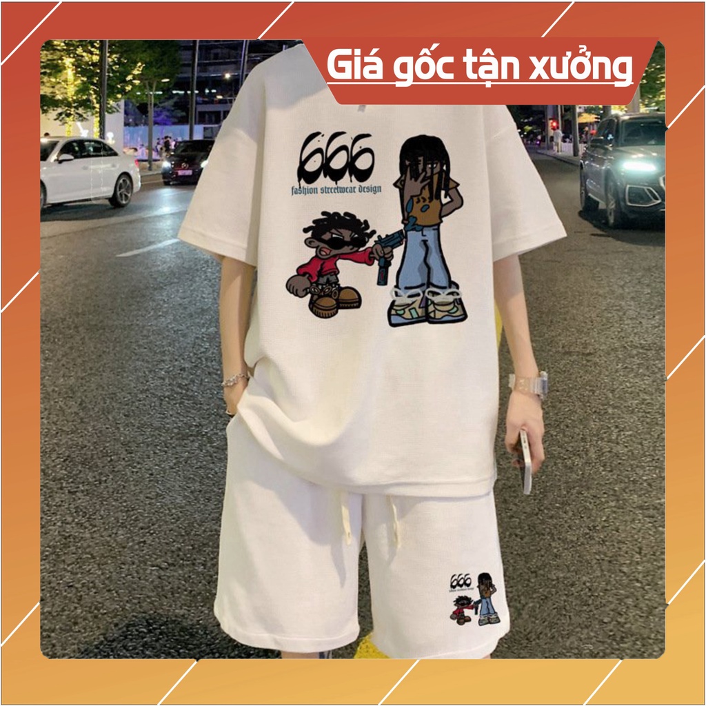 BỘ 666 .Bộ nam unisex phong cách Hàn quốc chất vải cotton cao cấp mã 666