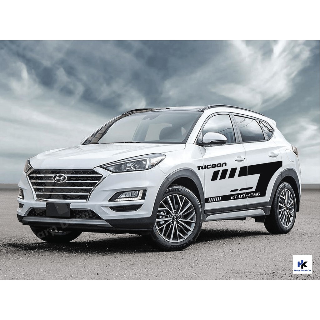 Tem xe Tucson phong cách thể thao- decal tucson