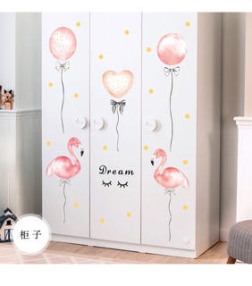 Decal trà sữa Hạc bong bóng cute