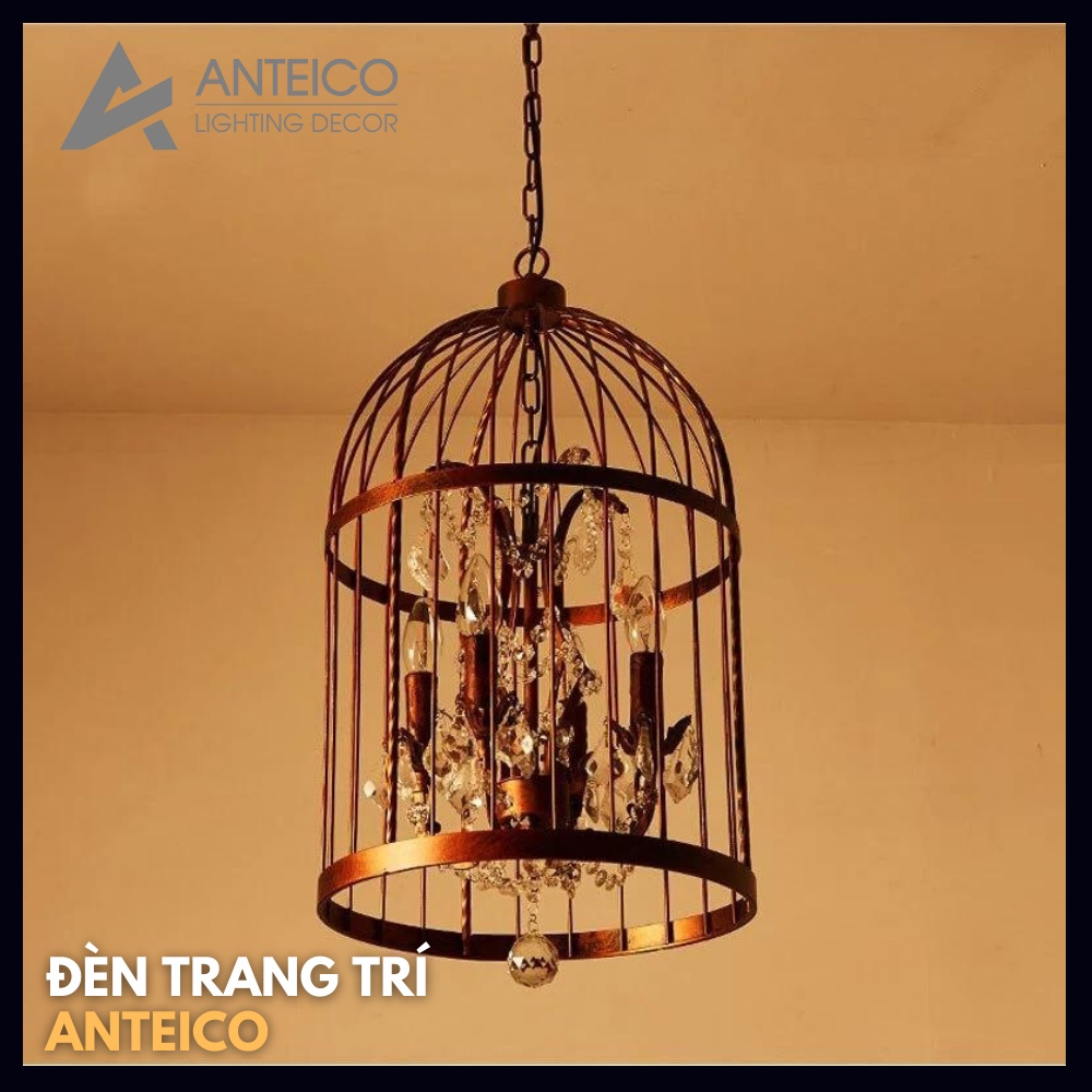 Đèn lồng chim TH160 - đèn thả trang trí decor các nhà hàng, quán ăn cực đẹp sang trọng ANTEICO