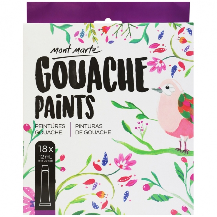 Bộ 18 Màu Vẽ Gouache Mont Marte 12 ML PMHS0029