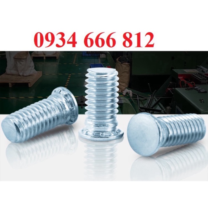 Combo 50c trụ tán clin FH M3X15, M4X10, M4X12, M4X16 thép mạ