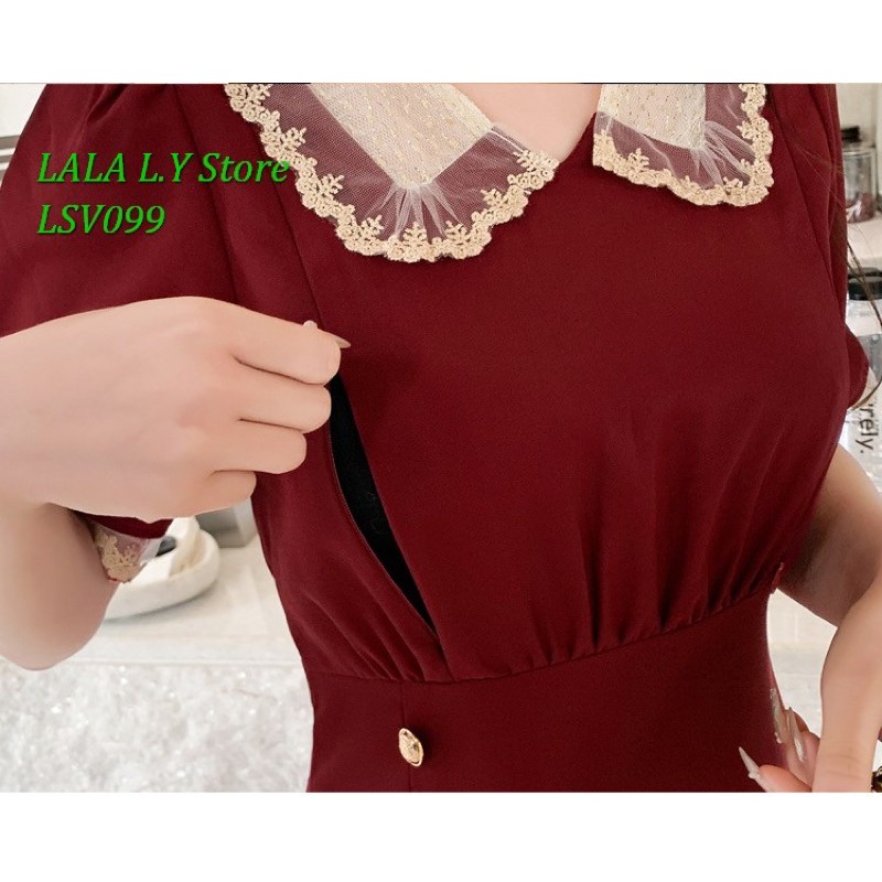 Váy sau sinh cho con bú, váy cho con ti dự tiệc BST-HE2021 LSV099