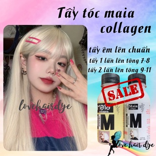 Tẩy Tóc Maia Tẩy Tóc Collagen Nâng Tông Tóc Tẩy Êm Lên Chuẩn Tẩy an Toàn Không Đứt Gãy By lovehairdye