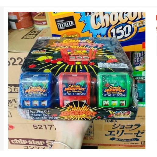 [Sale] Máy bắn kẹo Candy JackPot Mỹ nhiều màu