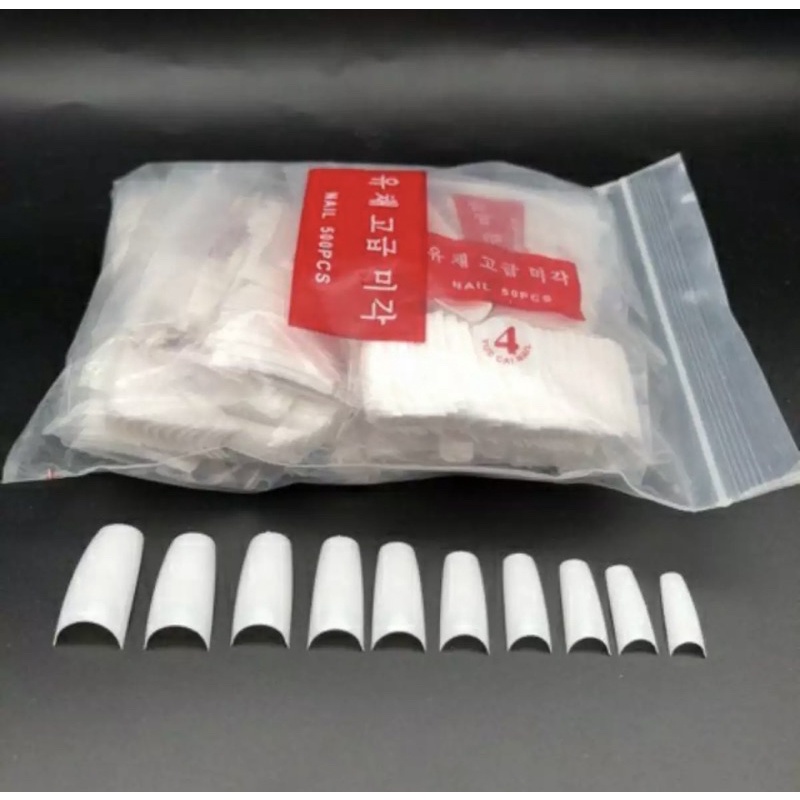 móng tip form hàn ( có gờ ) - móng nối hàn gói đủ size (500pcs)