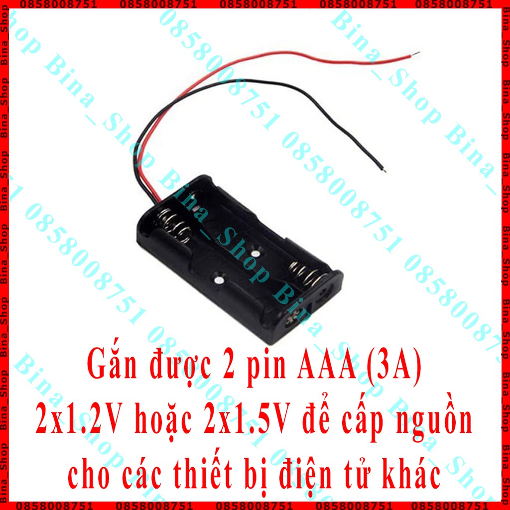 Đế gắn pin AAA 1.2V/1.5V 1 ngăn/2 ngăn/3 ngăn Đế pin 3A nối tiếp có dây