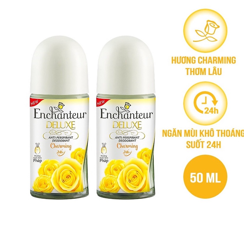 Lăn Khử Mùi Enchanteur Charming Hương Nước Hoa Pháp 50ml