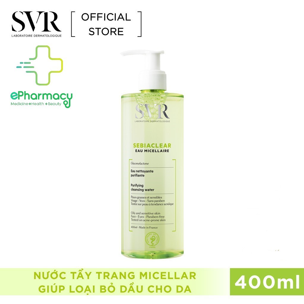 Nước Tẩy Trang SVR Sebiaclear Eau Micellaire dành cho da nhạy cảm, da dầu