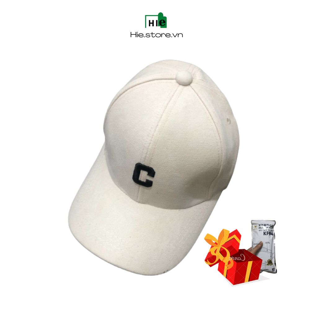 Mũ lưỡi trai nữ hàn quốc nón kết đi chơi thêu chất đẹp thời trang unisex màu dễ phối đồ, tặng khẩu trang kf94