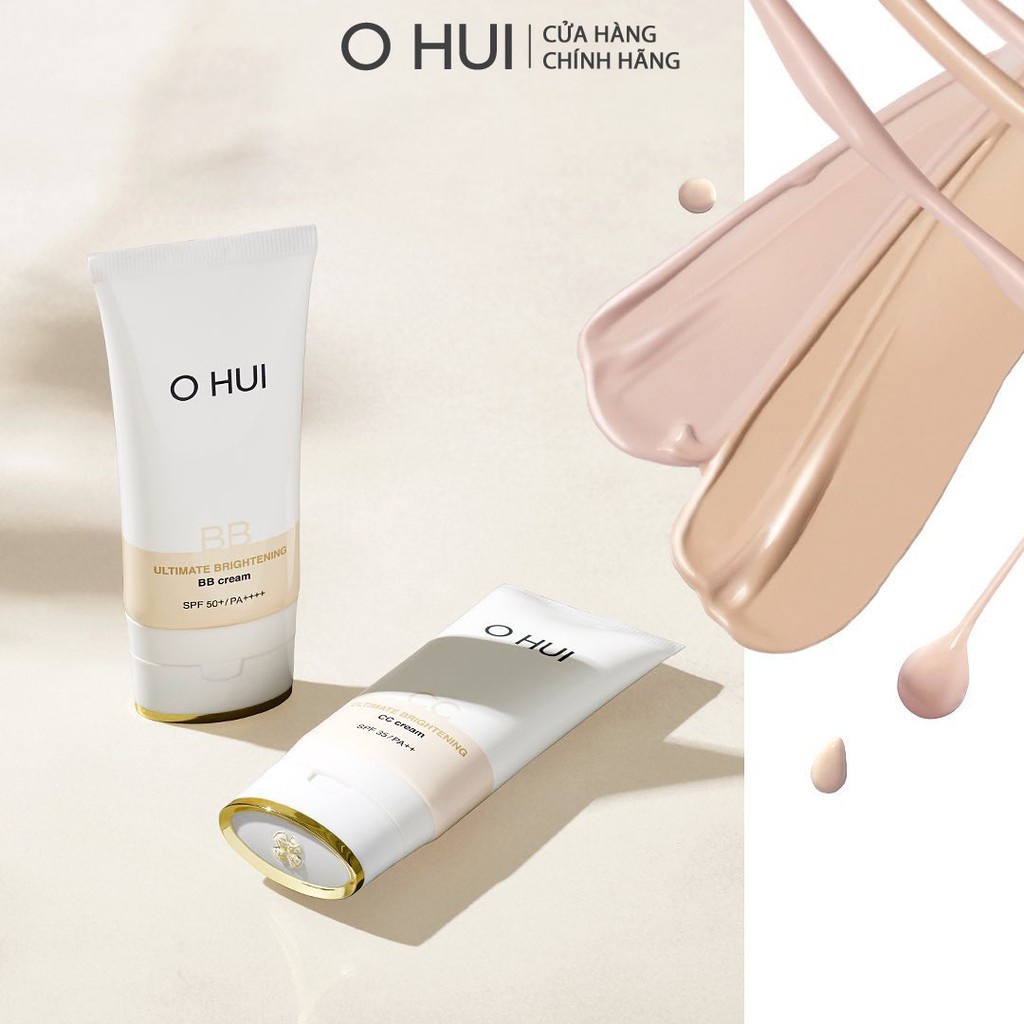 Bộ Kem nền BB Cream che khuyết điểm hoàn hảo OHUI Ultimate Britening SPF50+/PA++++