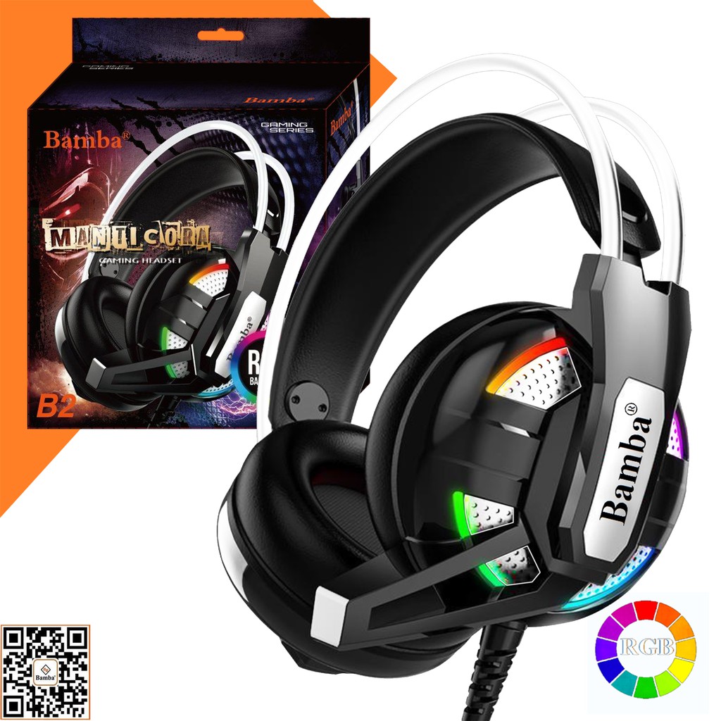 TAI NGHE CHỤP TAY CHUYÊN GAME BAMBA B2( CHUYÊN GAME) LED RGB