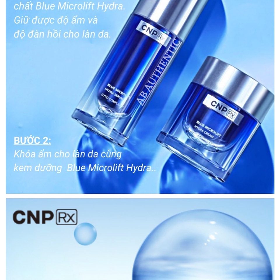 Gói sample Kem dưỡng cấp nước, phục hồi da CNP Blue Microlift Hydra Cream 1ml_𝐘𝐄𝐎𝐍 𝐋𝐔𝐗𝐔𝐑𝐘 𝐂𝐎𝐒𝐌𝐄𝐓𝐈𝐂𝐒