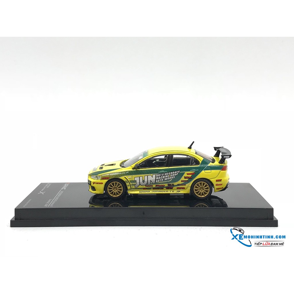 Mô Hình Mitsubishi Evo X Touring Car Tuned Ny Jun Tarmac Works 1:64 (Vàng)