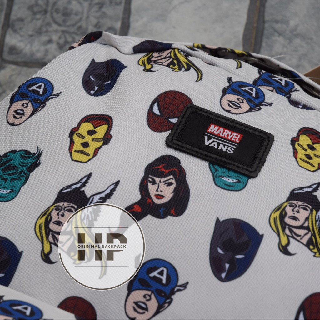 Balo đi học Van$ X Marvel Old Skool II Backpack (5) Màu Trắng - SB1105A