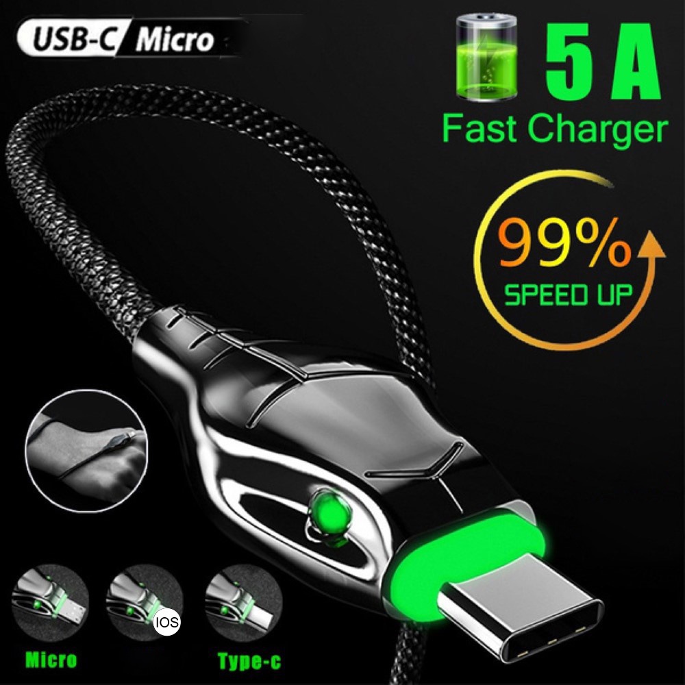 Dây Cáp Sạc Nhanh Loại C 5A Dành Cho Xiaomi Samsung