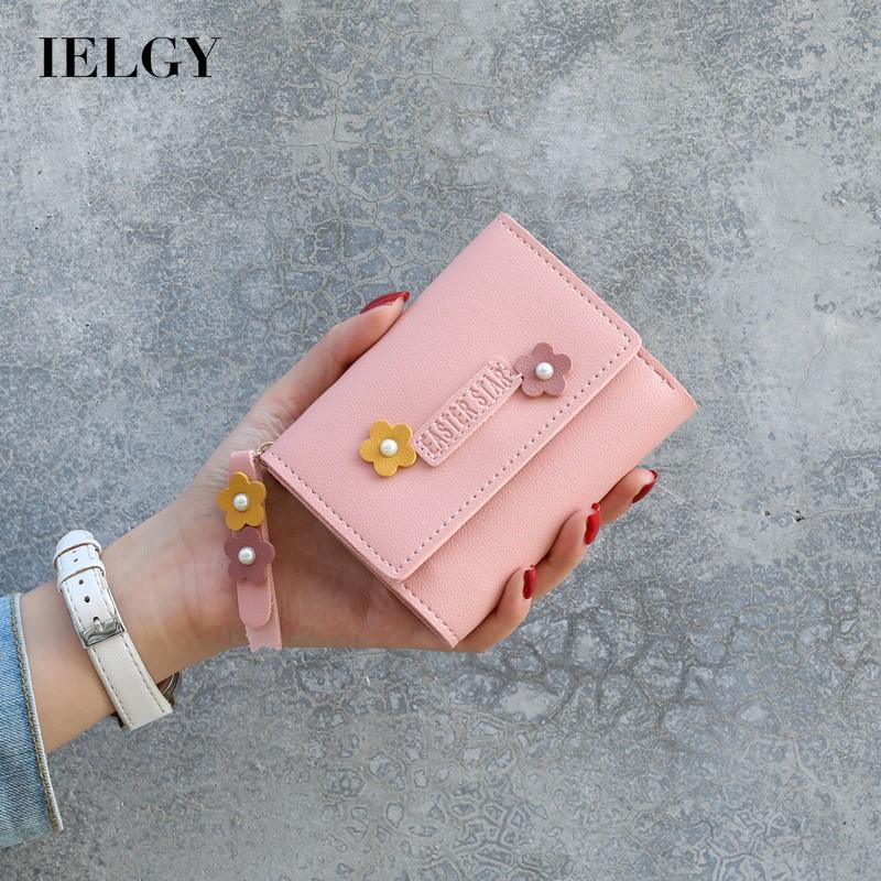 Ví ngắn IELGY chất liệu mềm mại có khóa phong cách Nhật Hàn xinh xắn cho nữ