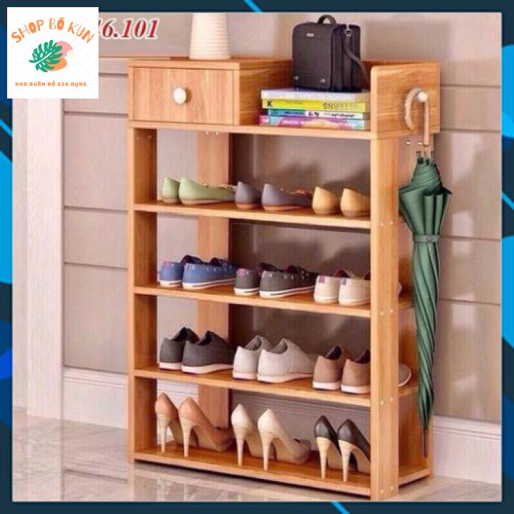 KỆ ĐỰNG GIÀY DÉP GỖ , KỆ GÀY 5 TẦNG GỖ SIÊU BỀN.
