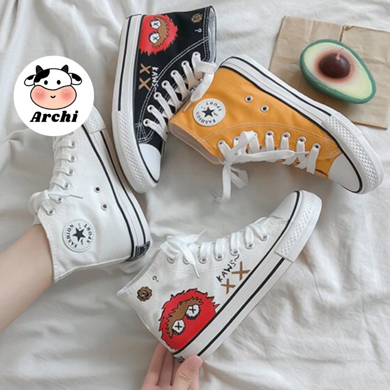 Giày sneakers kaw sesame street hot trend cổ cao
