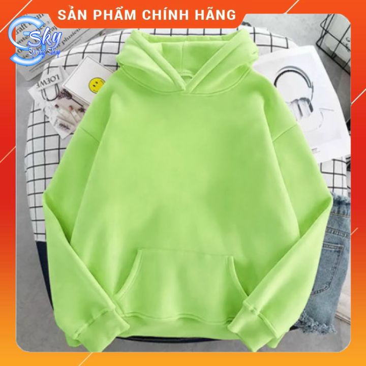 ÁO HOODIE TRƠN NAM NỮ UNISEX  FORM RỘNG, CHẤT NỈ BÔNG DÀY DẶN CAO CẤP