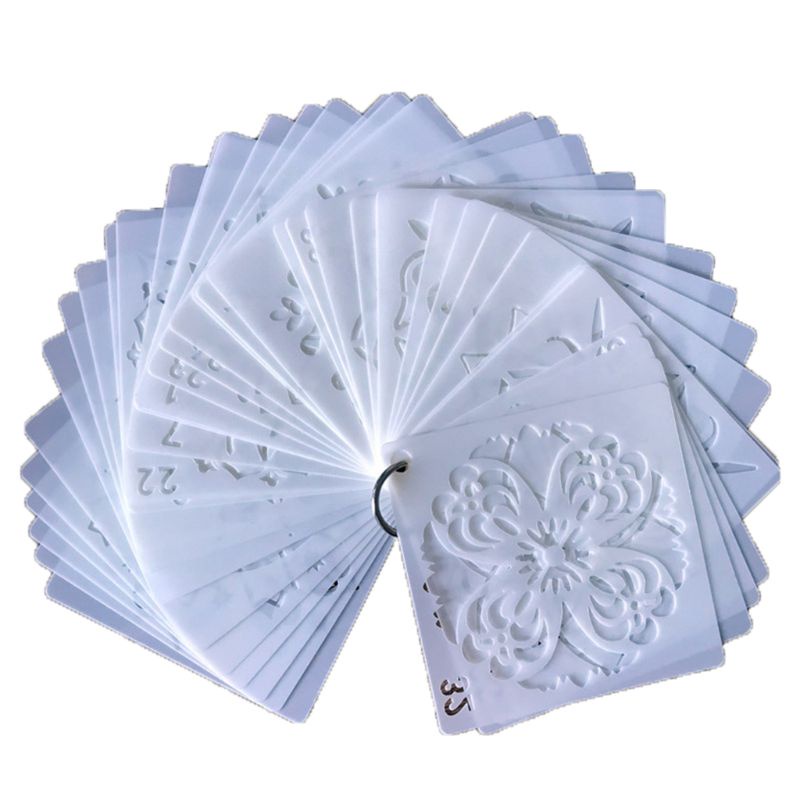 Set 36 / 56 Khuôn Họa Tiết Mandala Dùng Để Trang Trí Nội Thất / Xe Ô Tô