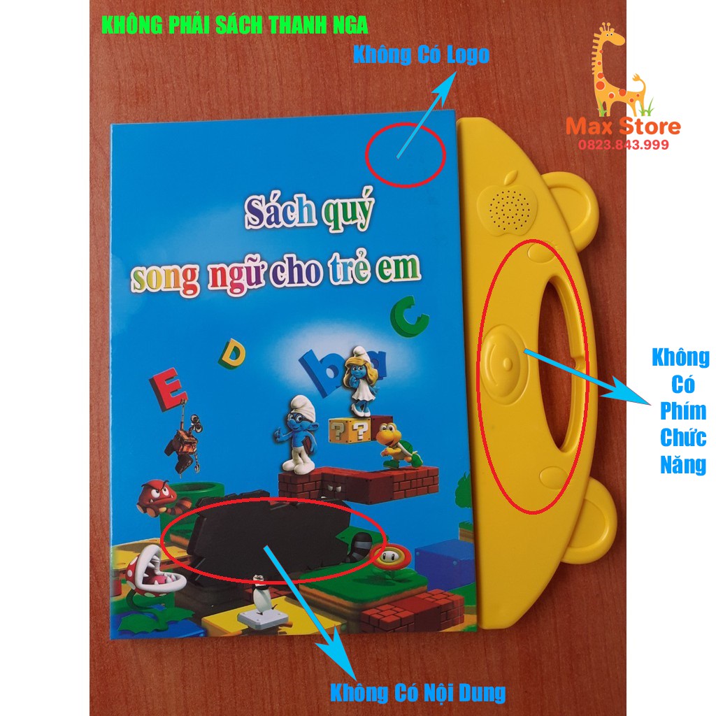 Loại 1] Sách Nói Điện Tử Song Ngữ Anh-Việt Thanh Nga, Giúp Trẻ Phát Triển Ngôn Ngữ