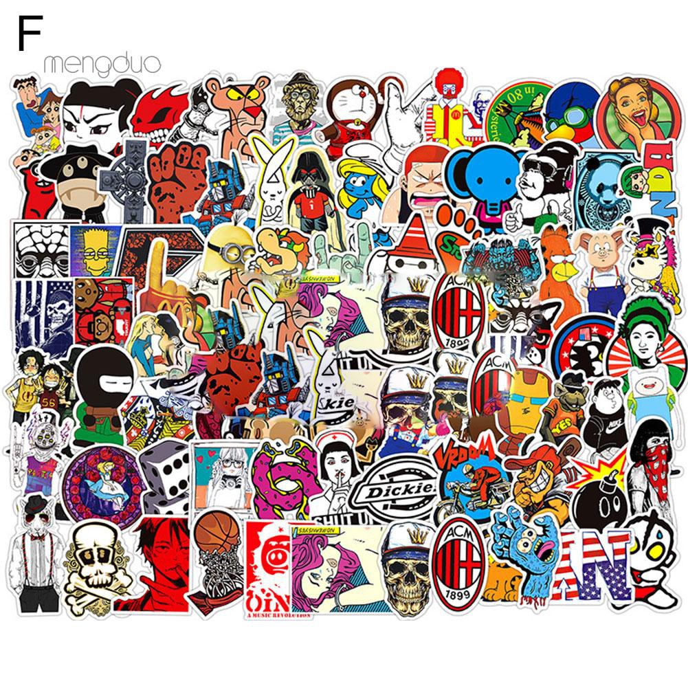 Set 100 miếng sticker hoạt hình dán trang trí xe hơi / laptop | BigBuy360 - bigbuy360.vn