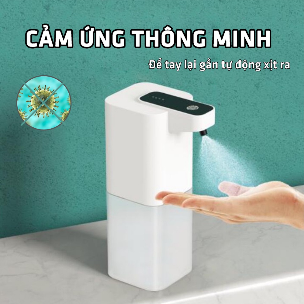 Máy rửa tay tự động cảm ứng, giúp loại bỏ virus và vi khuẩn trên tay. Gồm 3 máy tạo gel,tạo sương và tạo bọt