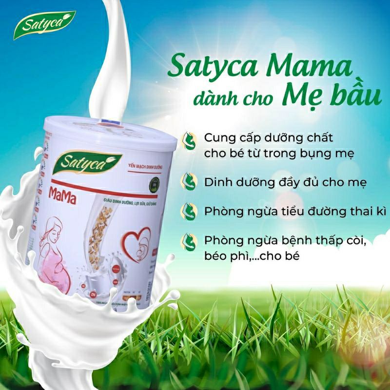 Sữa  yến mạch dinh dưỡng satyca cho bà bầu và mẹ sau sinh