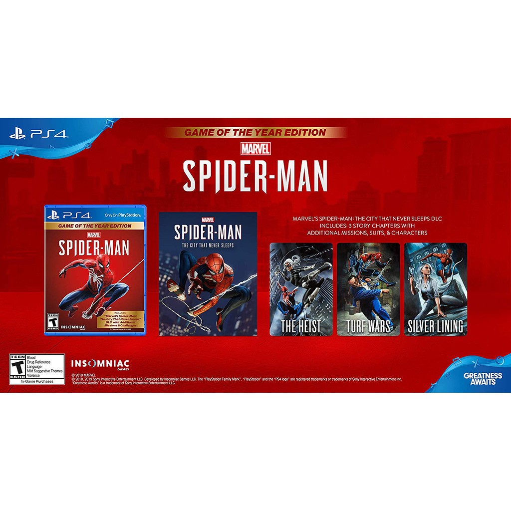 [PS4-US] Trò chơi Marvel’s Spider Man Game of The Year Edition - PlayStation 4