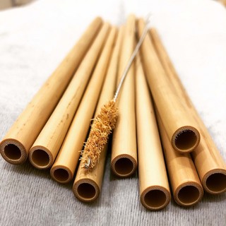 Bộ 5 ống hút đủ cỡ Ống hút trân châu, ống hút trà, cafe ĐK từ 6cm đến 14Cm + Túi vải + Cây cọ làm sạch ống - LOẠI 1: