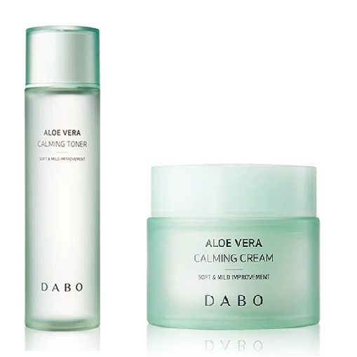 Combo 1 hộp kem dưỡng ẩm mềm da 50g và 1 chai nước hoa hồng 150ml trắng mịn da từ lô hội ALOE DABO Hàn quốc - CHÍNH HÃNG