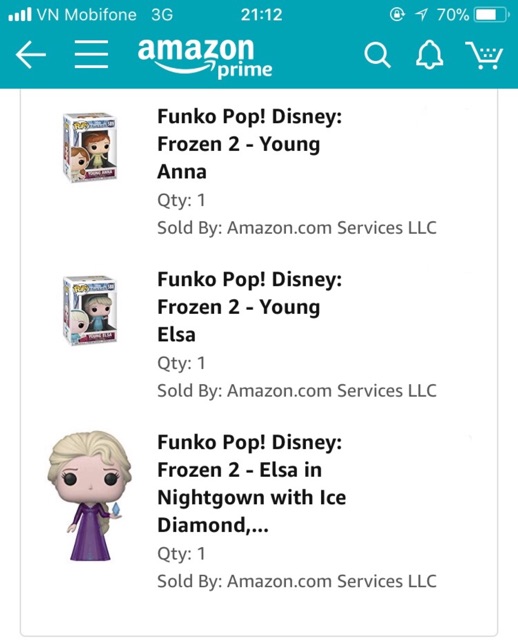 Mô hình Funko Pop Young Elsa Frozen 2