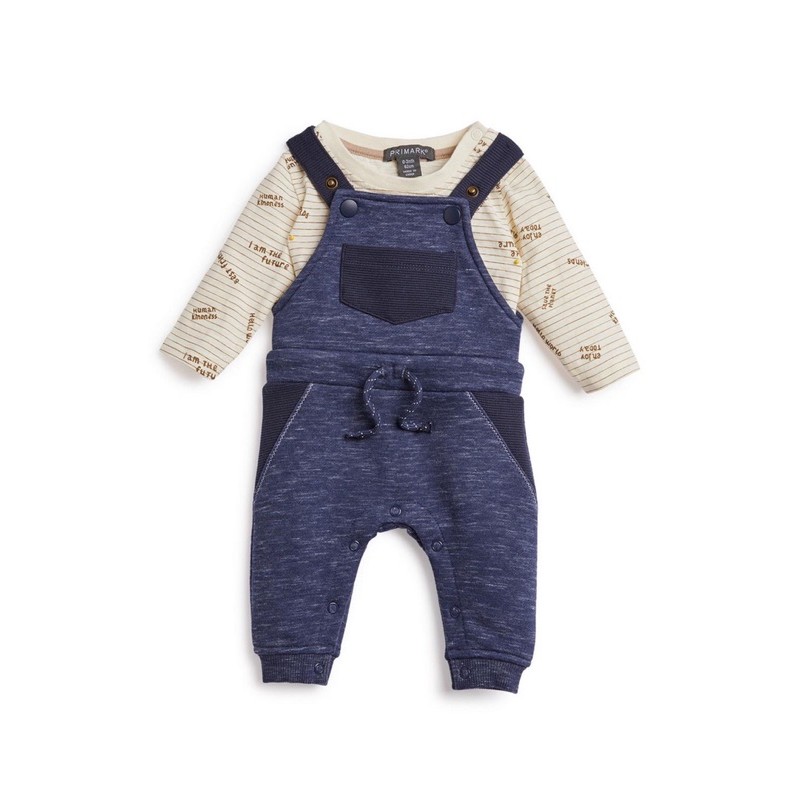 Set áo + quần yếm xuất dư Primark 0-3y cotton rich giá tag 14€ hàng dư xịn