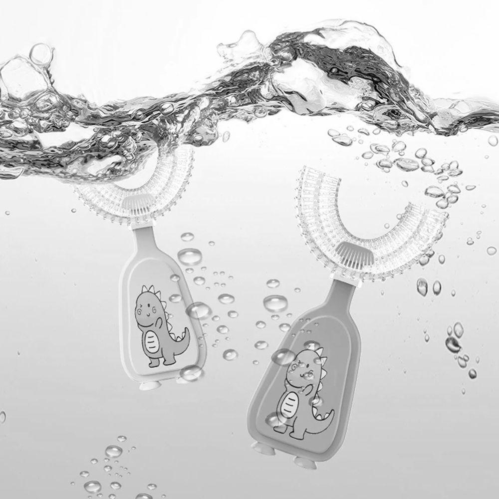 Bàn Chải Đánh Răng Cầm Tay Hình Chữ U Họa Tiết Hoạt Hình Lấp Lánh Cho Bé