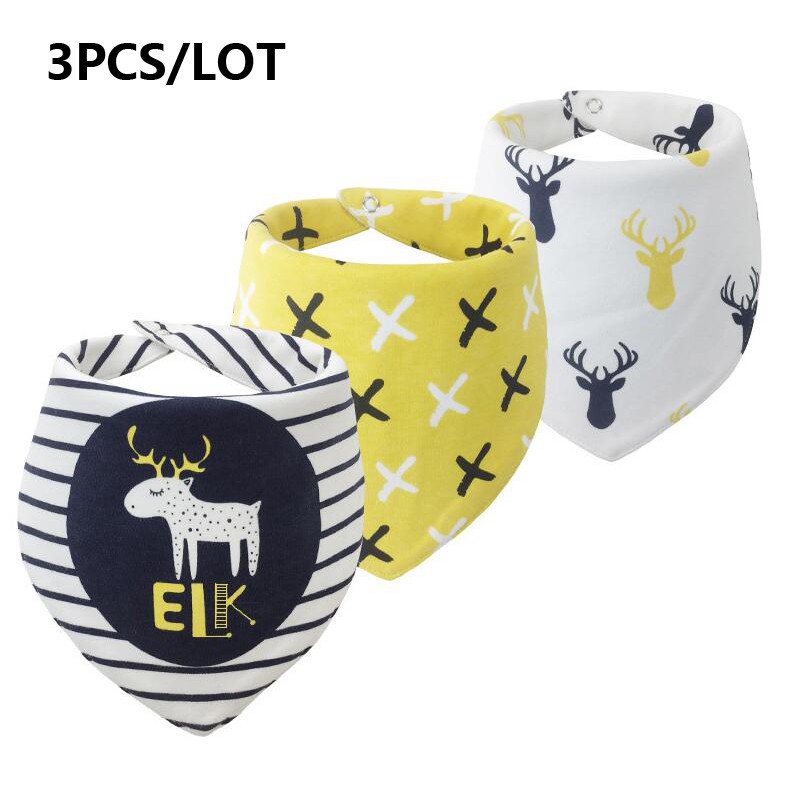 Set 3 Khăn Quàng Cổ In Hình Tam Giác Dễ Thương Cho Bé