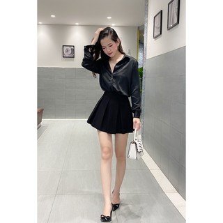Áo sơ mi dài tay vải lụa cao cấp basic - 92Wear